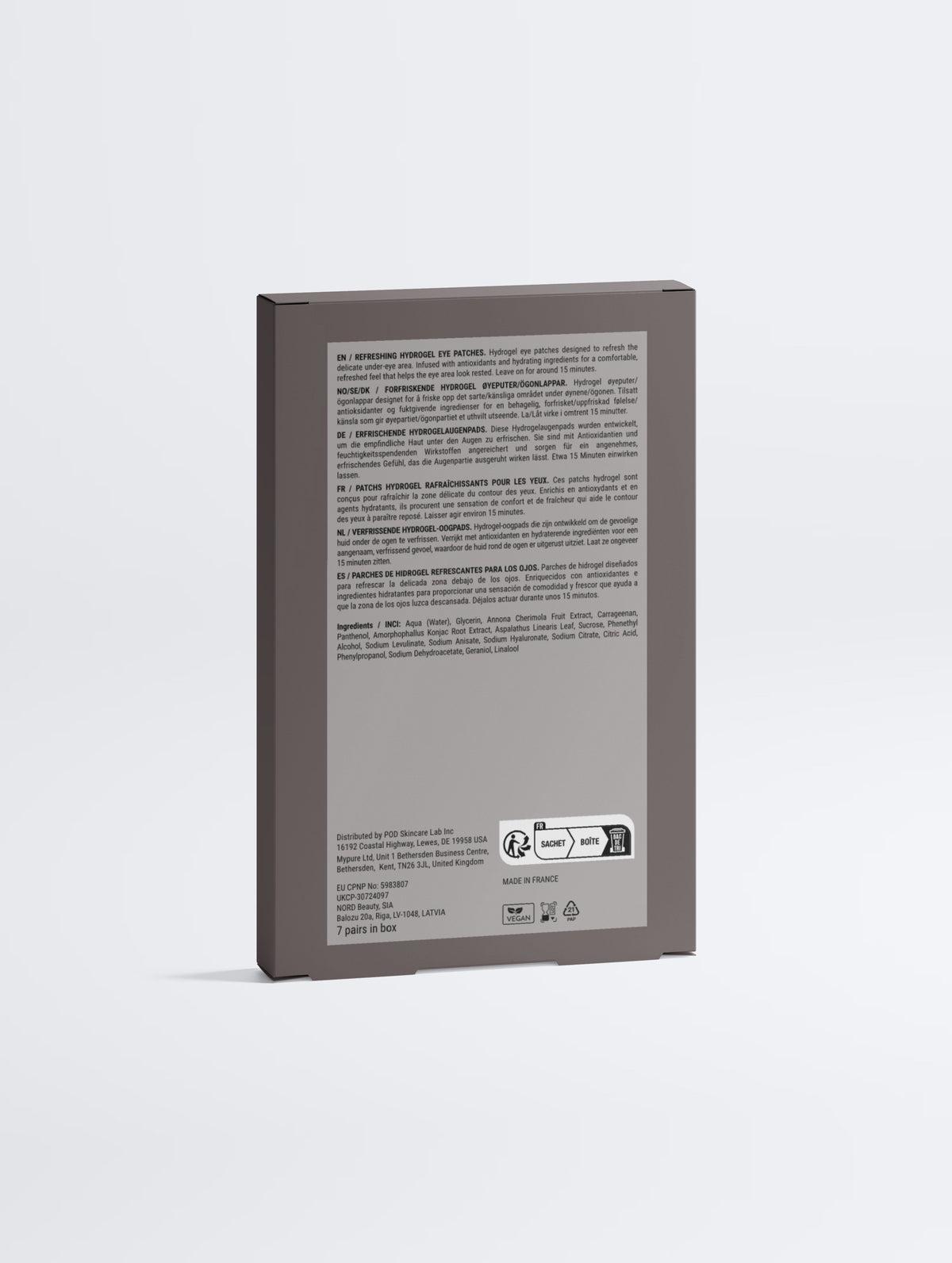 Patchs Yeux Hydrogel Anti-Fatigue